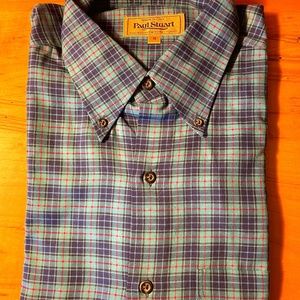 Paul Stuart Plaid Shirt Medium - Brand New